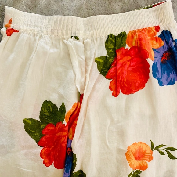 Joie White Wide Leg Pants with Floral Design - Picture 7 of 7
